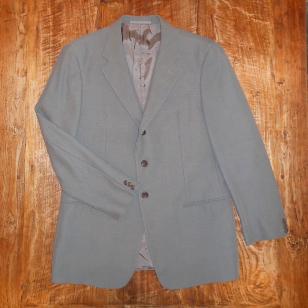 Armani Collezioni Jacket - Men's - Deep Olive Gray - Wool / Silk - Custom Tailor